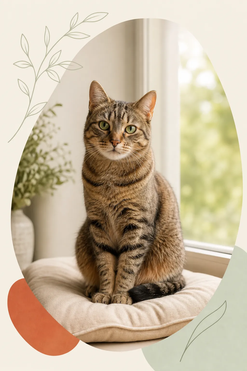Katze in einer ruhigen, natürlichen Umgebung